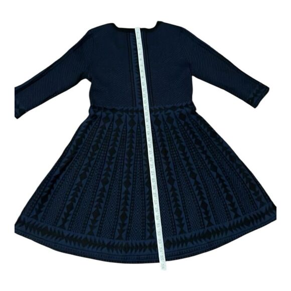 NINA LEONARD Fit and Flare Knit Geometric sweater  dress size XL - Picture 6 of 9